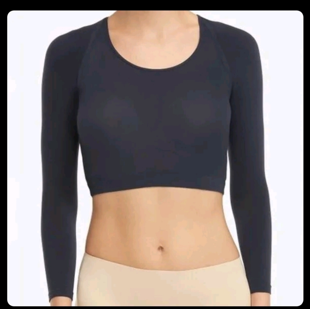 SPANX Navy L/XL Longsleeve Control/Layering Top